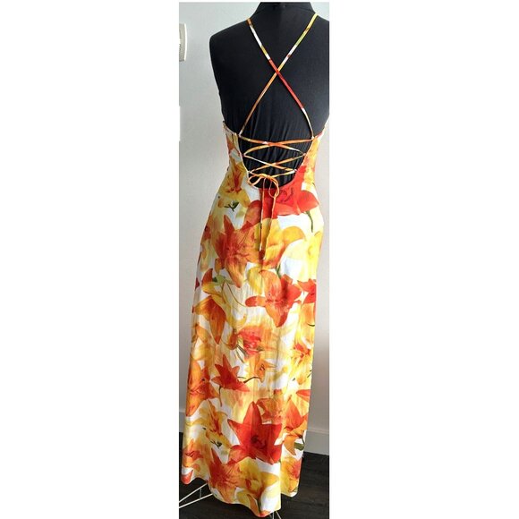 GUESS Ariana Strappy Maxi Dress Sz 6 - Picture 2 of 8
